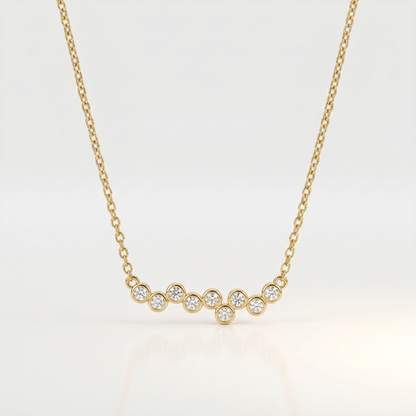 Aurielle Curve Diamond Necklace