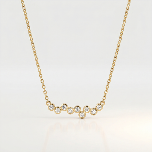 Aurielle Curve Diamond Necklace