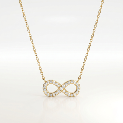 Eternal Spark Diamond Infinity Necklace