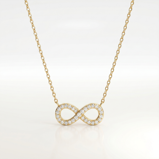 Eternal Spark Diamond Infinity Necklace