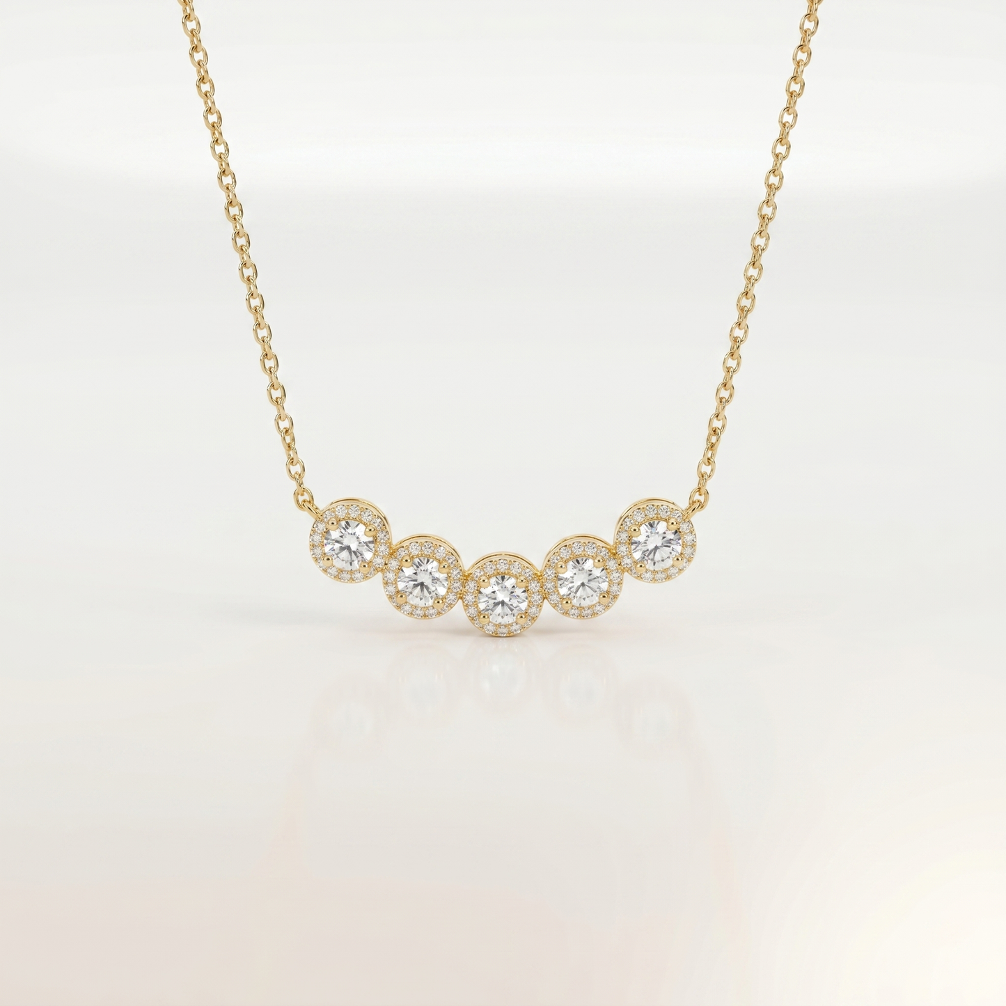 Luminous Five-Stone Diamond Harmony Necklace