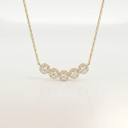 Luminous Five-Stone Diamond Harmony Necklace