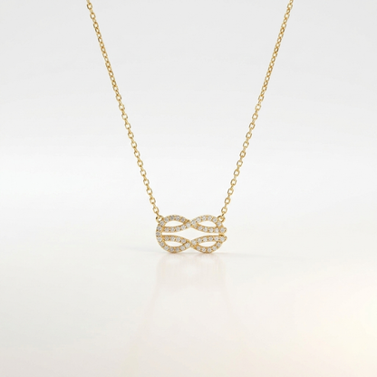 Eternal Harmony Infinity Pendant Necklace in Gold Finish