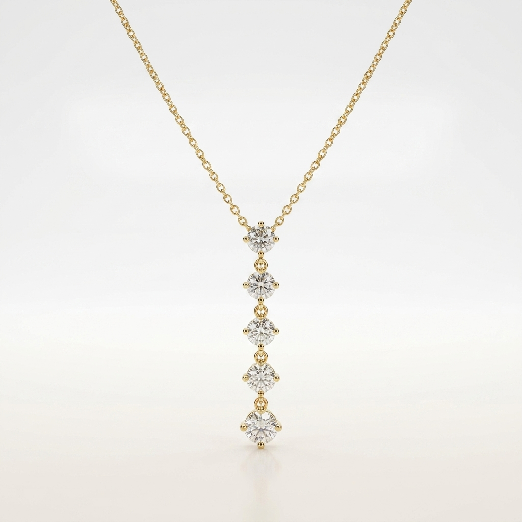Aurora Drop Solitaire Necklace