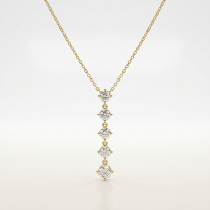 Aurora Drop Solitaire Necklace