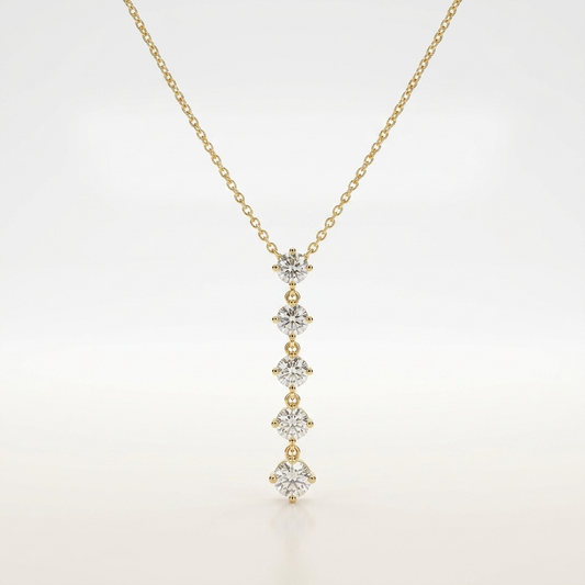 Aurora Drop Solitaire Necklace