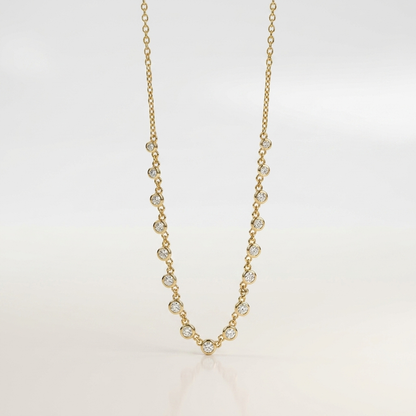 Classic Aurora Bezel Set Necklace