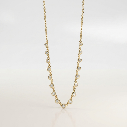 Classic Aurora Bezel Set Necklace