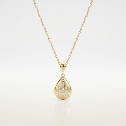 Rose Radiance Teardrop Pendant Necklace