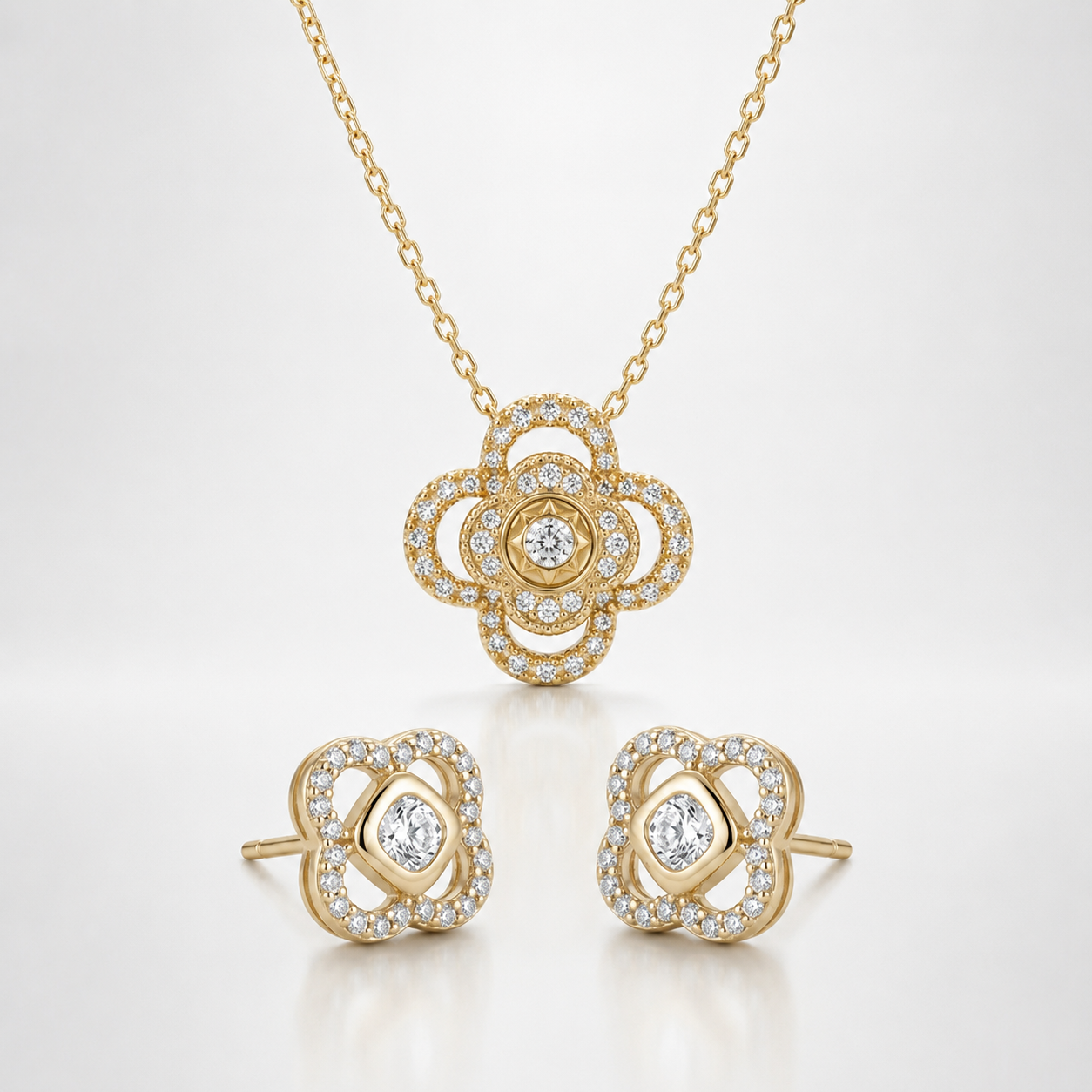 Aurelia Pearl & Gilded Leaf Set