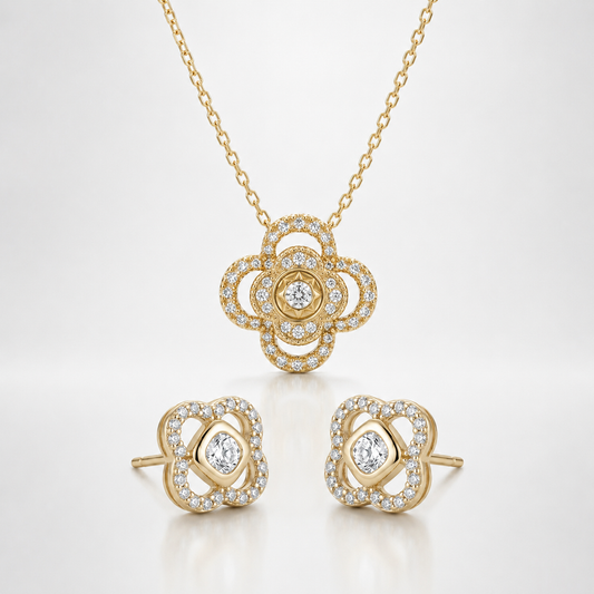 Aurelia Pearl & Gilded Leaf Set