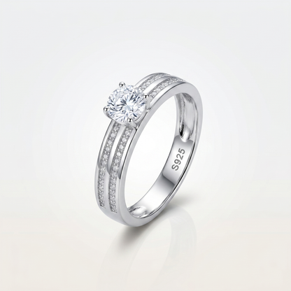 Celestia Twin-Band Solitaire