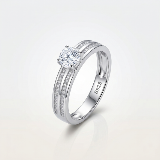 Celestia Twin-Band Solitaire