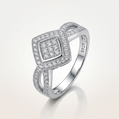 Pave Diamond Halo Ring