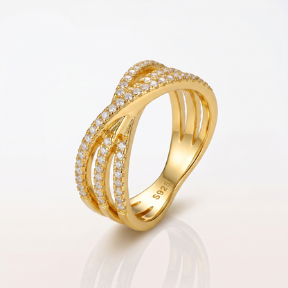 Golden Cascade Ring