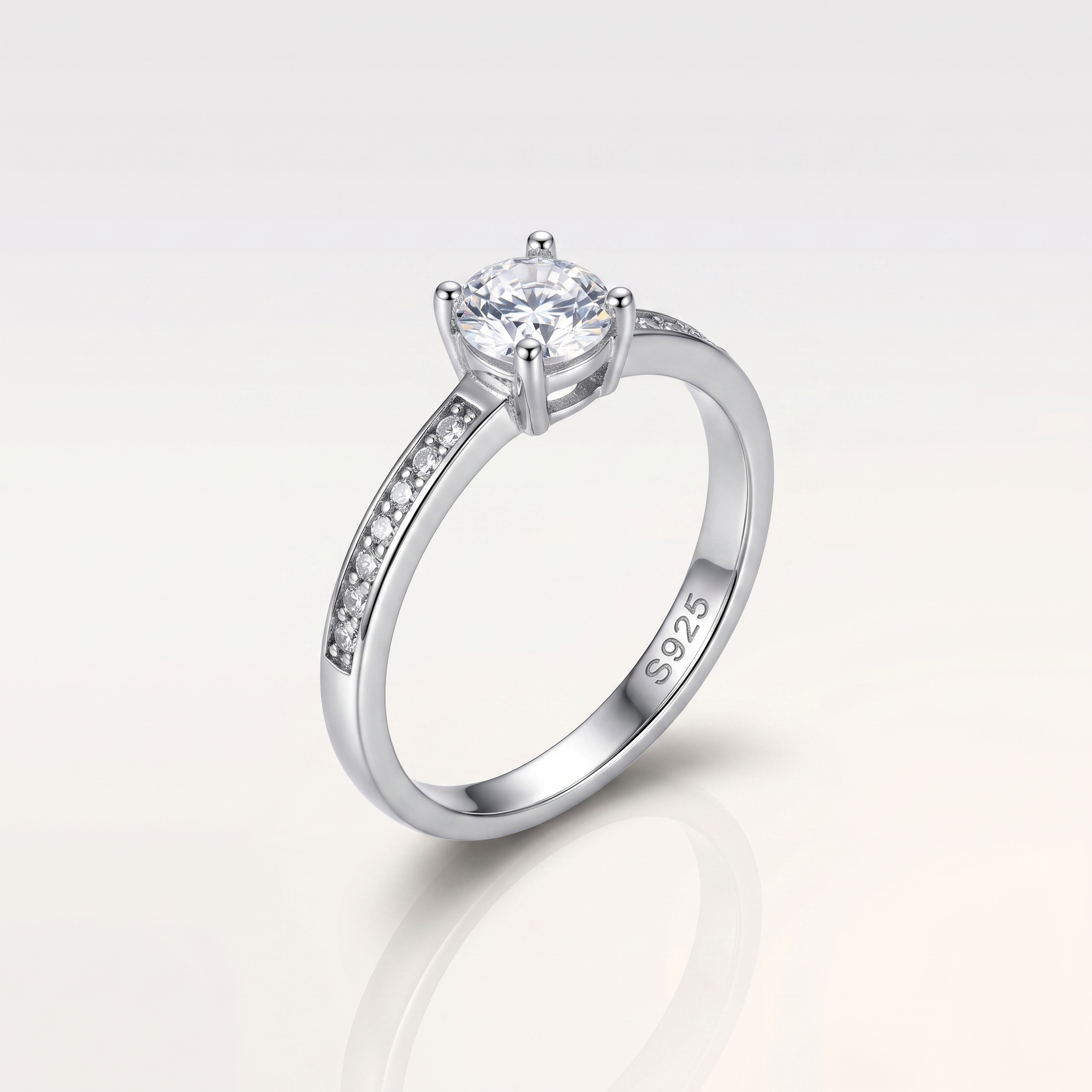 Aurora Radiant Solitaire Ring