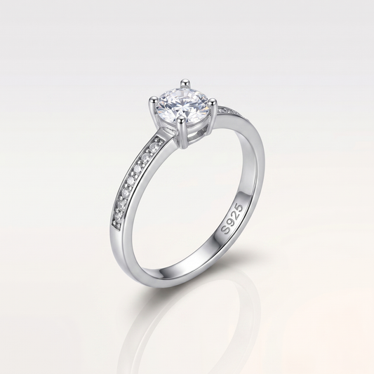 Aurora Radiant Solitaire Ring