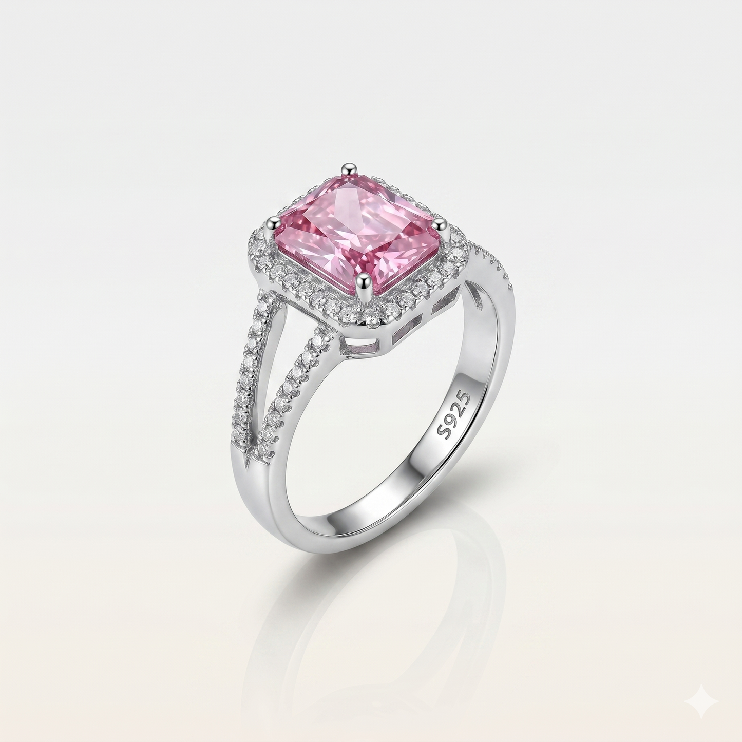 Glossy Pink Twilight Ember Ring