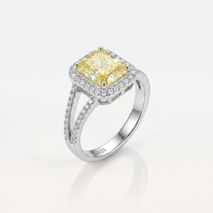 Radiant Yellow Twilight Ember Ring