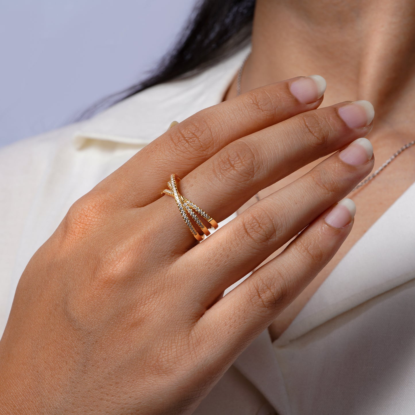 Golden Cascade Ring