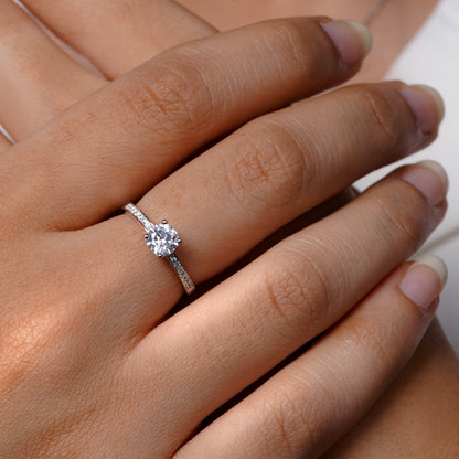Aurora Radiant Solitaire Ring