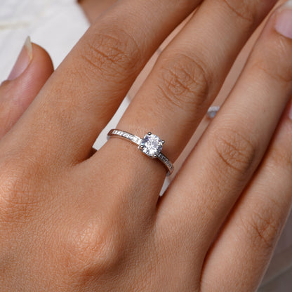 Aurora Radiant Solitaire Ring