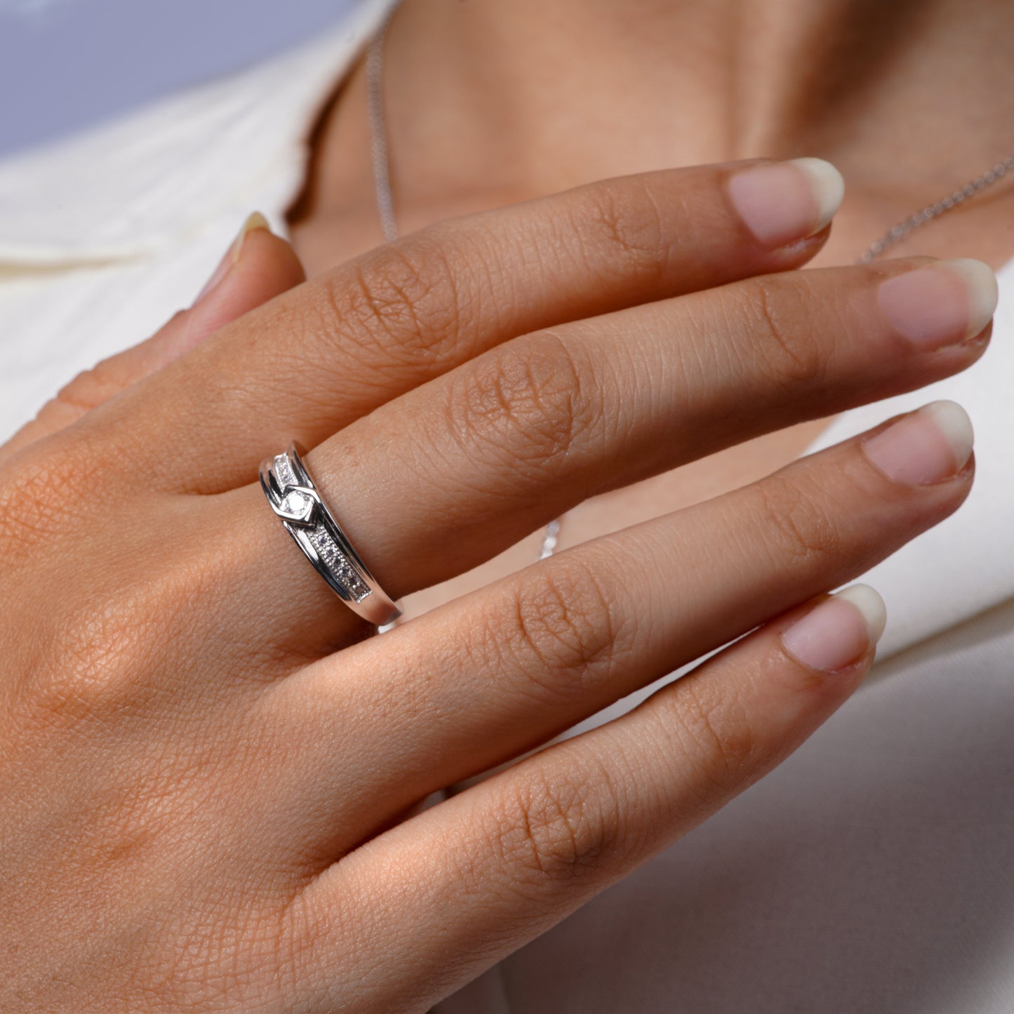 Whisper Knot Diamond Band
