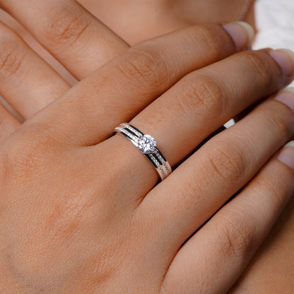 Celestia Twin-Band Solitaire