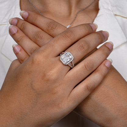 Dusky Grey Twilight Ember Ring