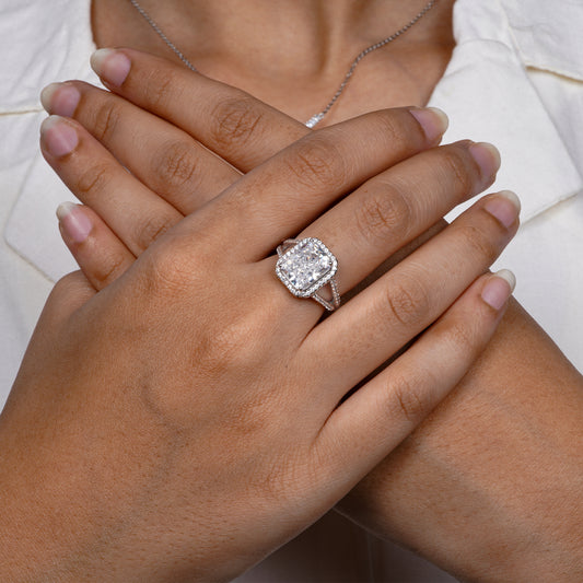 Dusky Grey Twilight Ember Ring