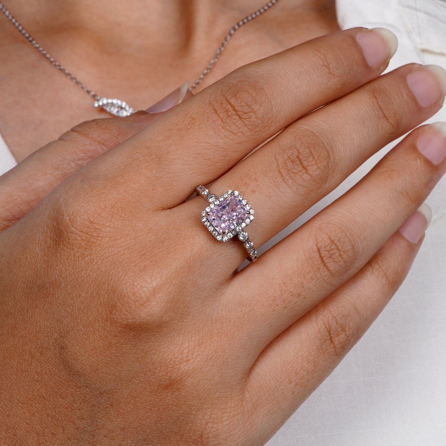 Orchid Gleam Radiant Grace Ring