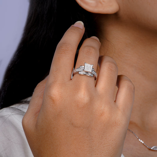 Square Halo Ring