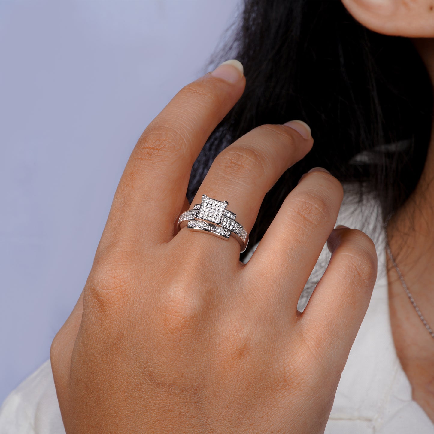 Square Halo Ring