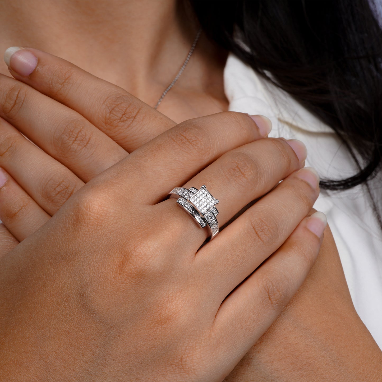 Square Halo Ring
