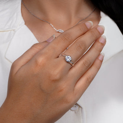 Hexa Solitaire Ring