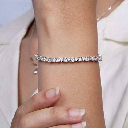 Tennis Heart Gleam Bracelet