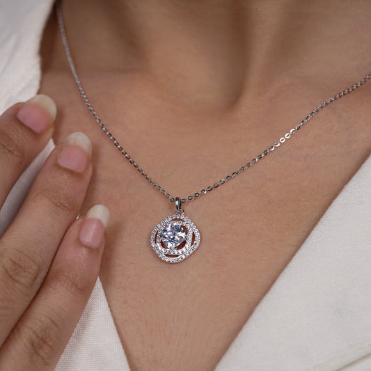 Luna Orbit Halo Necklace