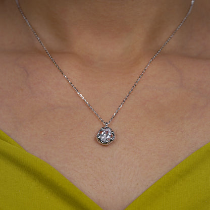 Eternal Flame Solitaire Pendant Necklace