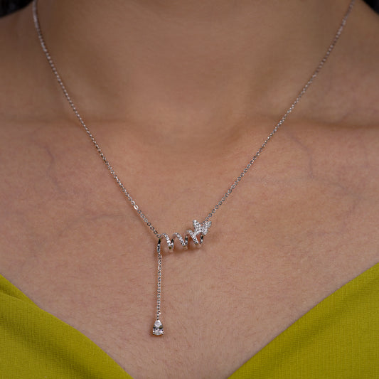 Whispering Bloom Spiral Pendant Necklace