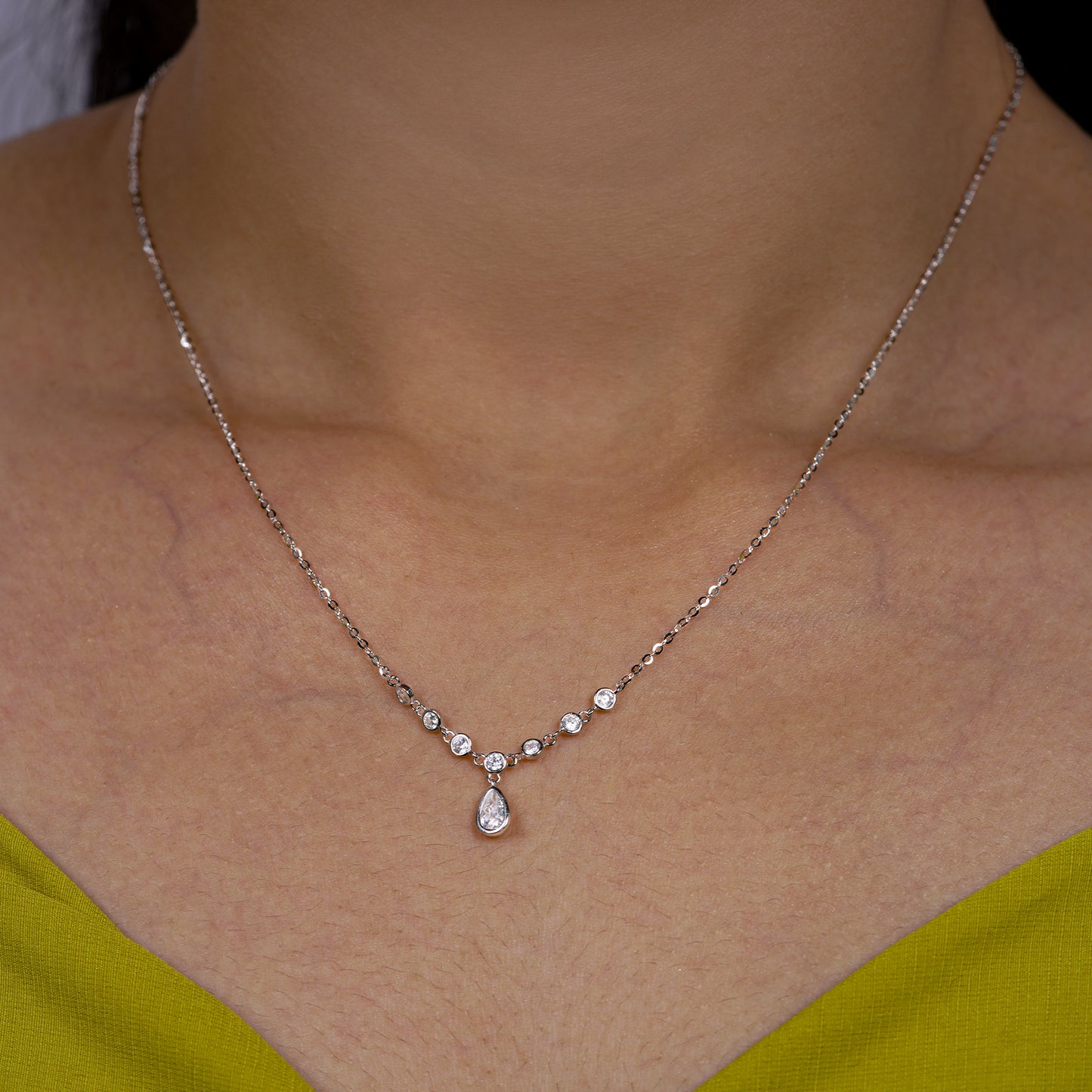 Cascade Radiance Teardrop Necklace