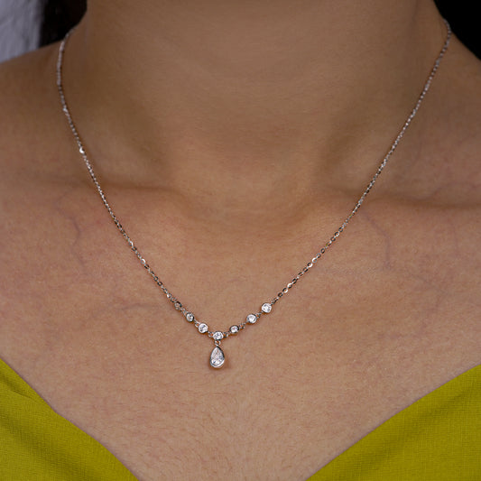 Cascade Radiance Teardrop Necklace