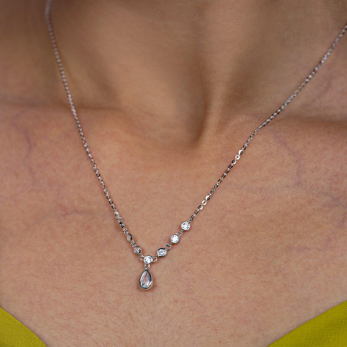 Cascade Radiance Teardrop Necklace