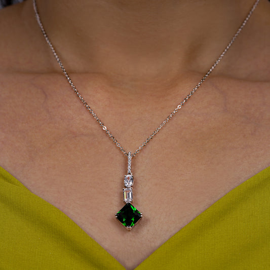 Emerald Starlight Drop Necklace