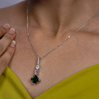 Emerald Starlight Drop Necklace