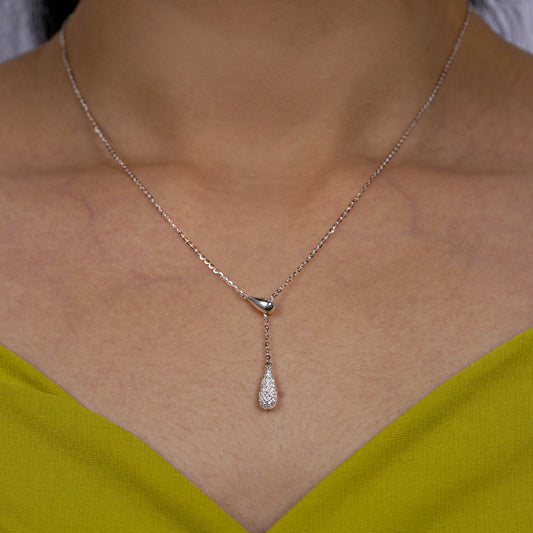 Teardrop Whisper Y-Lariat Necklace