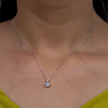 Solitaire Sparkle Pendant Necklace