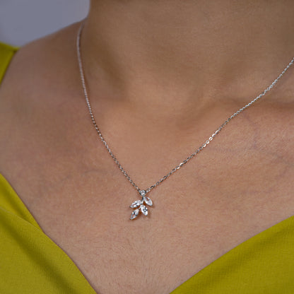 Marquise Leaf Necklace & Earrings Set