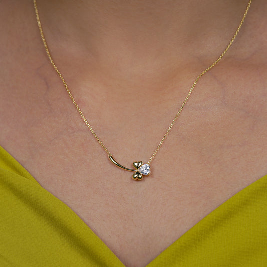 Bloom Heart Diamond Pendant Necklace