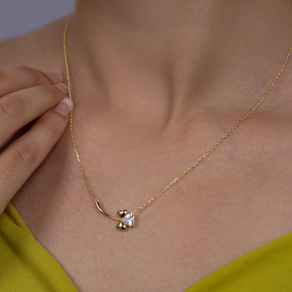 Bloom Heart Diamond Pendant Necklace