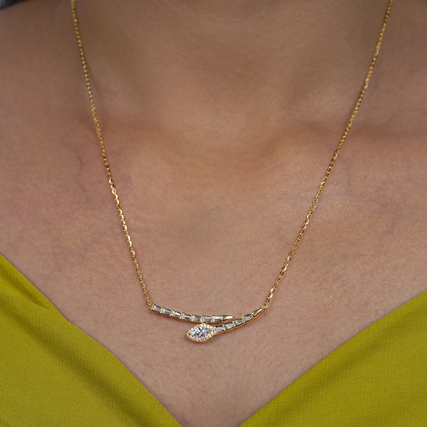 Radiant Curve Diamond Necklace

